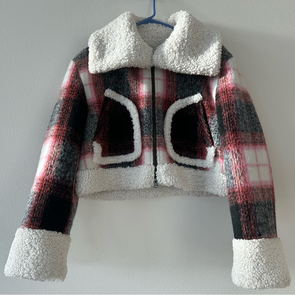 Lovers + Friends Natalie Plaid Cropped Jacket - image 2